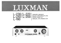 Luxman L-230-L-220-L-210-L-200-L-190-Owners-Manual 